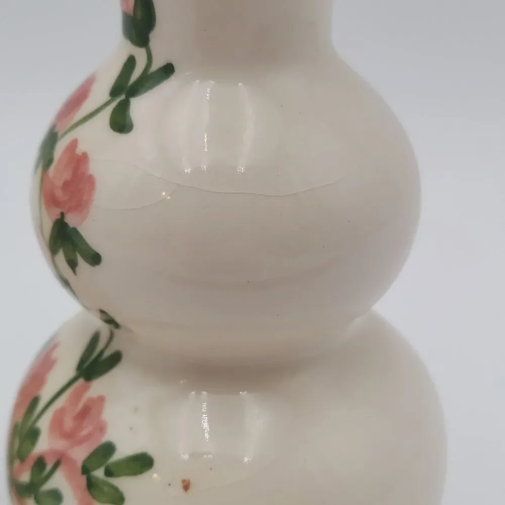 Vintage Two Bud Porcelain Vases Floral/Roses
